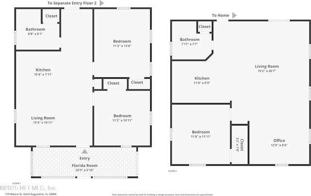 119 Moore St, Saint Augustine, FL 32084 - floor plan / room layout
