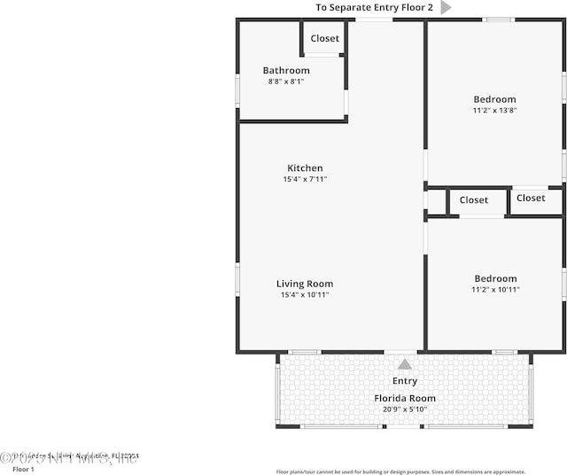 119 Moore St, Saint Augustine, FL 32084 - room layout
