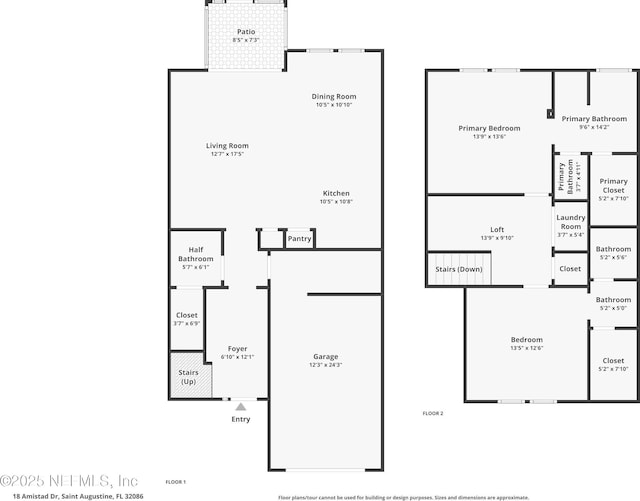 18 Amistad Dr, Saint Augustine, FL 32086 - room layout