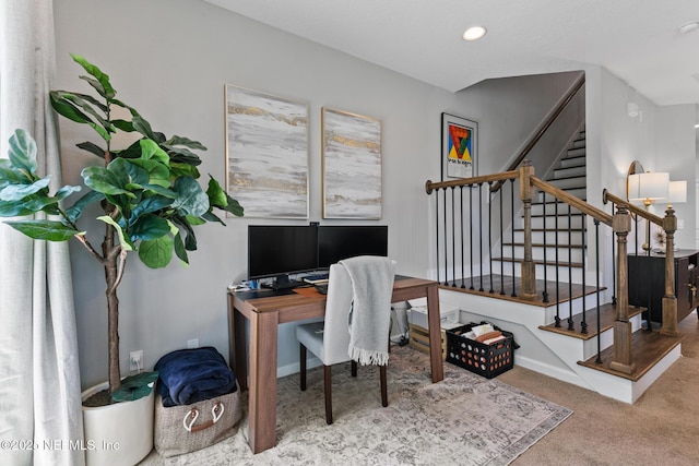 11286 Minnetta Ct, Jacksonville, FL 32256 - office featuring carpet floors and recessed lighting