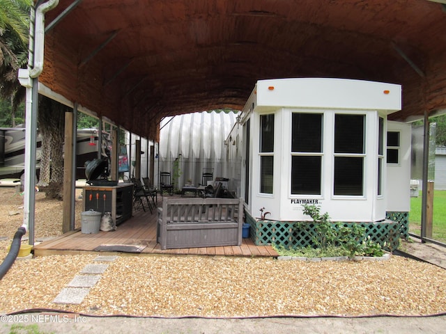 7041 Catlett Rd, Saint Augustine, FL 32095 - view of patio with a deck