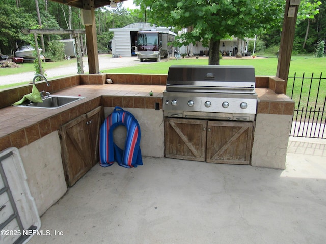 7041 Catlett Rd, Saint Augustine, FL 32095 - view of patio / terrace with a sink