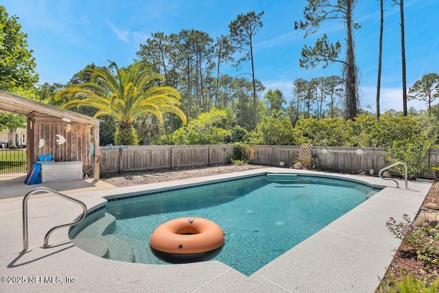 7041 Catlett Rd, Saint Augustine, FL 32095 - view of pool featuring a fenced backyard and a patio area