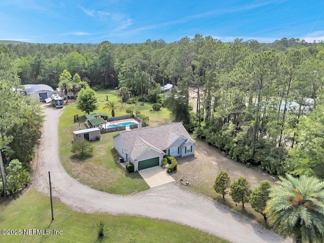 7041 Catlett Rd, Saint Augustine, FL 32095 - aerial view of property and surrounding area featuring a heavily wooded area