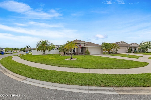 380 Crescent Key Dr, Saint Augustine, FL 32086 - ranch-style house with concrete driveway, an attached garage, and a front lawn