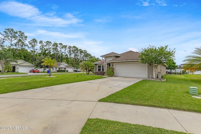 380 Crescent Key Dr, Saint Augustine, FL 32086 - view of front facade with a front lawn, concrete driveway, and an attached garage