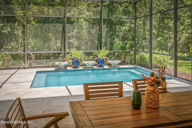 117 Pineta Way, Saint Johns, FL 32259 - outdoor pool featuring glass enclosure and a patio area
