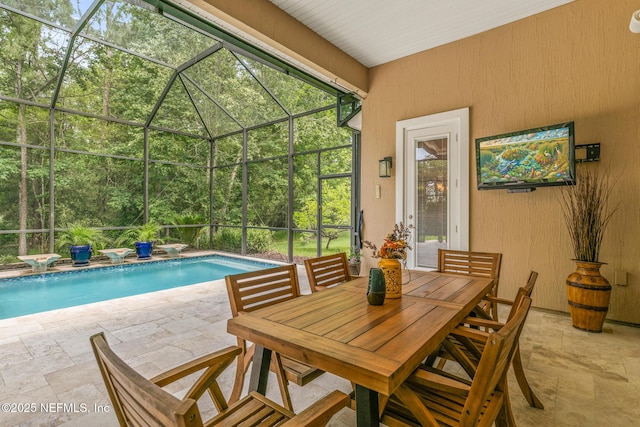 117 Pineta Way, Saint Johns, FL 32259 - outdoor pool with a patio and glass enclosure