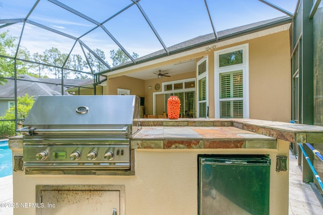117 Pineta Way, Saint Johns, FL 32259 - view of patio featuring ceiling fan and a lanai