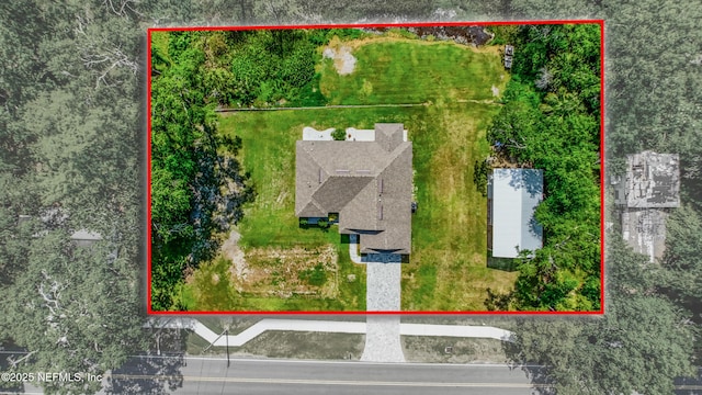 9706 Sibbald Rd, Jacksonville, FL 32219 - aerial view of property and surrounding area with property parcel outlined