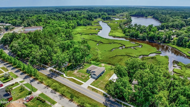 9706 Sibbald Rd, Jacksonville, FL 32219 - aerial view of property and surrounding area with a large body of water and a forest