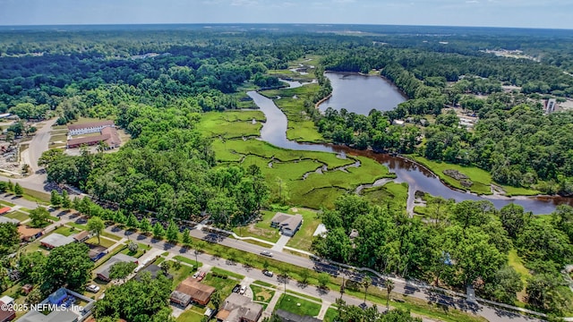 9706 Sibbald Rd, Jacksonville, FL 32219 - aerial view of property and surrounding area featuring a heavily wooded area and a large body of water