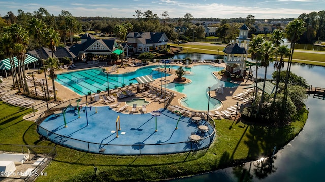 2579 Woodgrove Rd, Fleming Island, FL 32003 - community pool featuring a patio and a water view