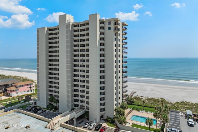1901 1st St Unit 1504, Jacksonville Beach, FL 32250 - view of apartment building / complex with view of water and beach