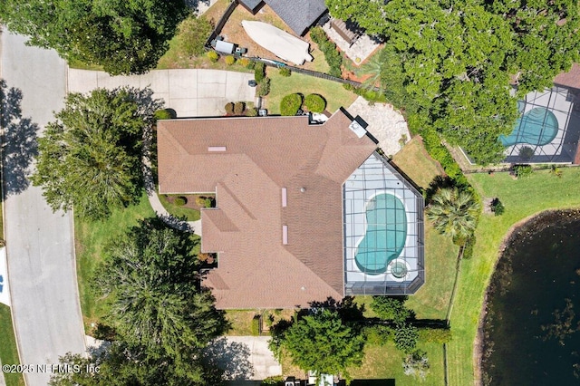1759 Rising Oaks Dr, Jacksonville, FL 32223 - bird's eye view of a pool area