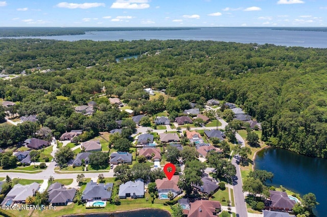 1759 Rising Oaks Dr, Jacksonville, FL 32223 - aerial view of residential area with a forest and a large body of water