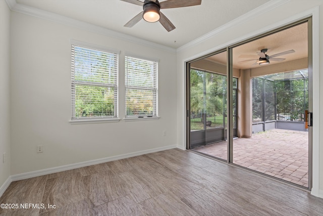 109 Sweet Pine Trl, Ponte Vedra, FL 32081 - unfurnished room featuring ceiling fan, ornamental molding, and baseboards