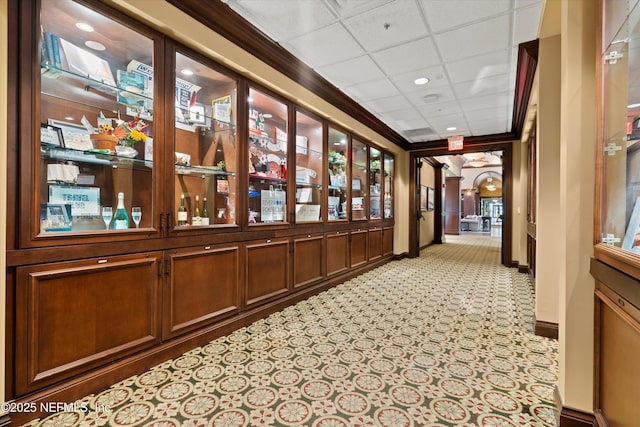 109 Sweet Pine Trl, Ponte Vedra, FL 32081 - corridor featuring a drop ceiling, baseboards, and light carpet