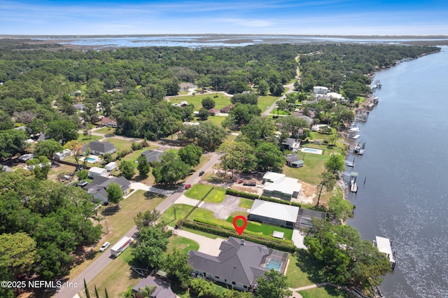 95544 Wilder Blvd, Fernandina Beach, FL 32034 - view of property location with a nearby body of water, a forest, and nearby suburban area