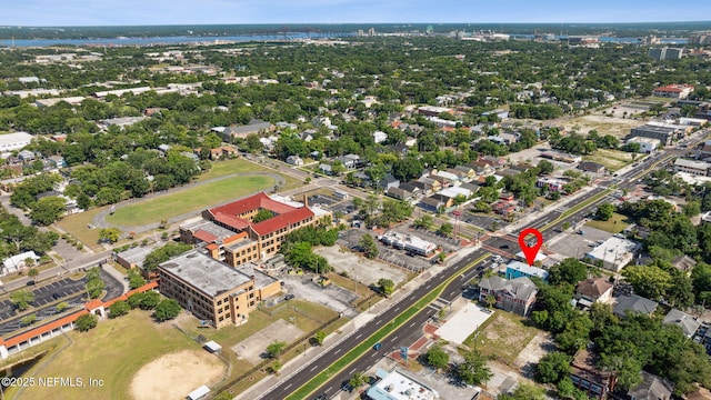 2010 N Main St, Jacksonville, FL 32206 - aerial overview of property's location featuring a nearby body of water and a notable bridge