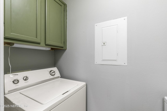 7701 Timberlin Park Blvd Unit 331, Jacksonville, FL 32256 - laundry room featuring washer / dryer, electric panel, and cabinet space