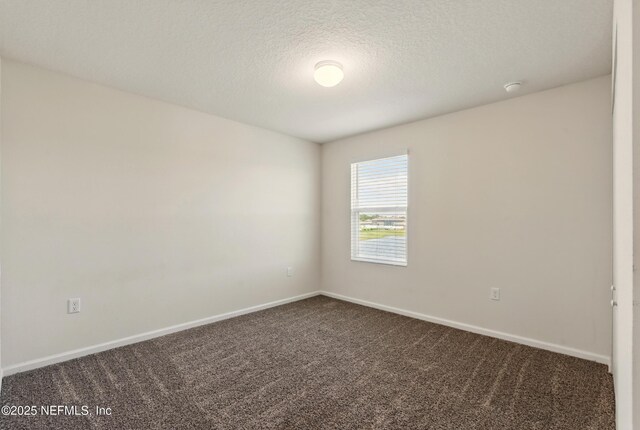3238 Little Fawn Ln, Green Cove Springs, FL 32137 - empty room featuring dark colored carpet, baseboards, a textured ceiling, and a smoke detector