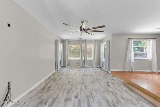 7930 Bellemeade Blvd, Jacksonville, FL 32211 - unfurnished room with a ceiling fan, healthy amount of natural light, and light wood-style floors