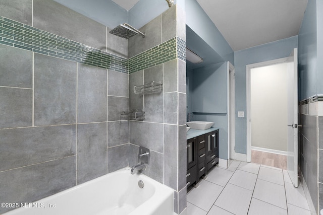7930 Bellemeade Blvd, Jacksonville, FL 32211 - full bathroom featuring vanity, shower / washtub combination, and tile patterned flooring