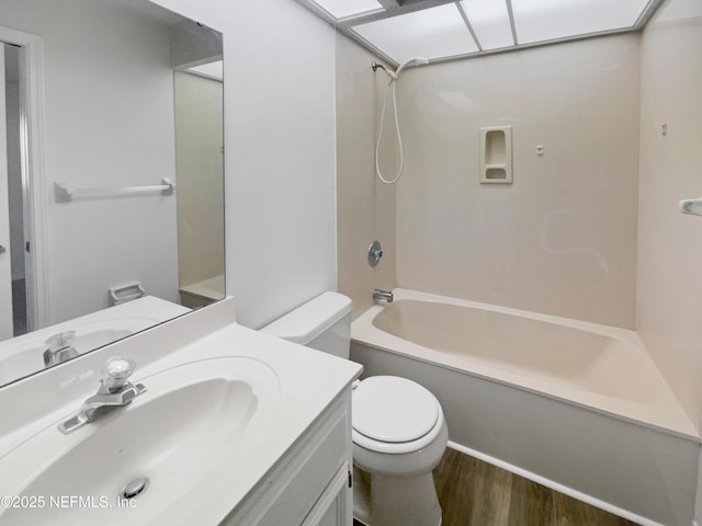1127 Romaine Cir W, Jacksonville, FL 32225 - full bath featuring toilet, wood finished floors, shower / bath combination, and vanity
