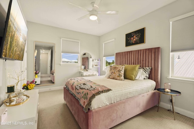 228 Waterline Dr, Saint Johns, FL 32259 - carpeted bedroom featuring baseboards and ceiling fan