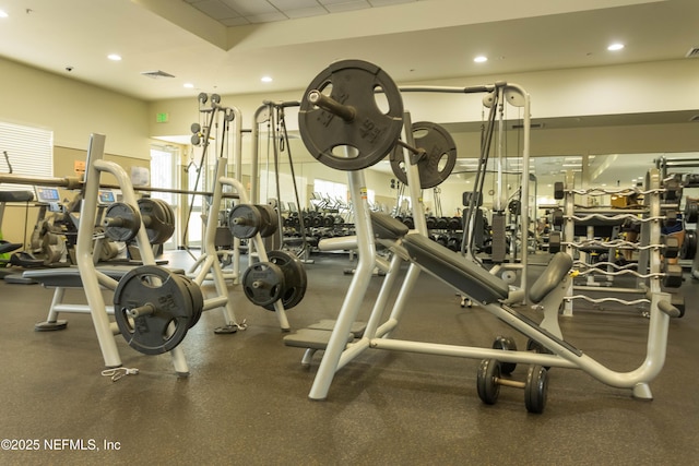 528 Sparrow Branch Cir, Saint Johns, FL 32259 - workout area featuring recessed lighting