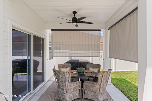 571 Meadow Creek Dr, Saint Johns, FL 32259 - view of patio featuring ceiling fan and outdoor dining space