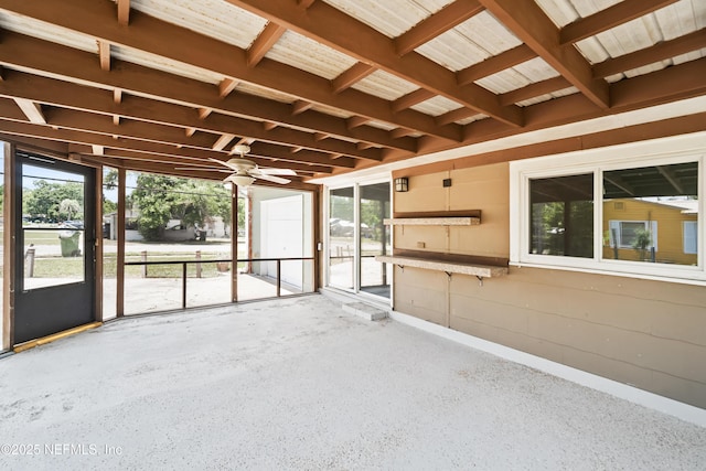2155 Diana Dr, Palatka, FL 32177 - unfurnished sunroom with a ceiling fan