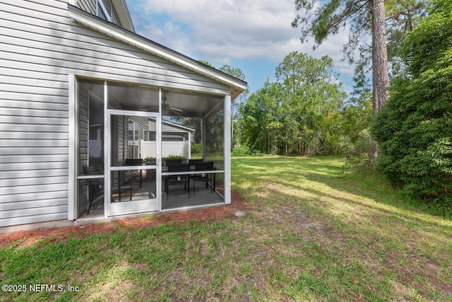 8609 Victoria Falls Dr, Jacksonville, FL 32244 - view of green lawn with a sunroom