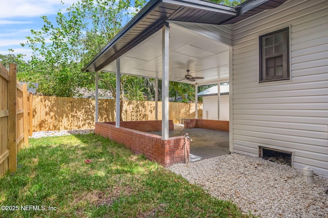 3918 Springfield Blvd, Jacksonville, FL 32206 - view of yard featuring a ceiling fan and a patio