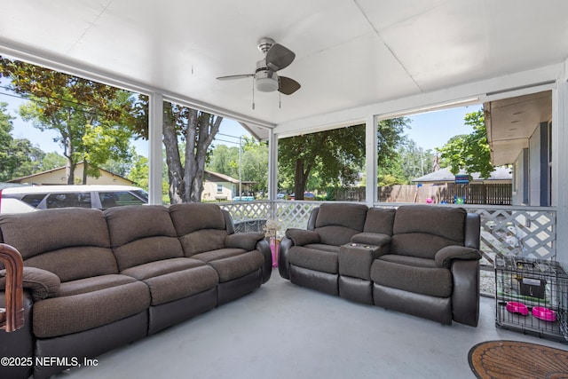 2780 Paul Ave, Jacksonville, FL 32207 - sunroom / solarium featuring an outdoor hangout area and ceiling fan
