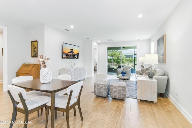 109 Fly Line Dr, Saint Johns, FL 32259 - dining space featuring recessed lighting, light wood-style flooring, and baseboards