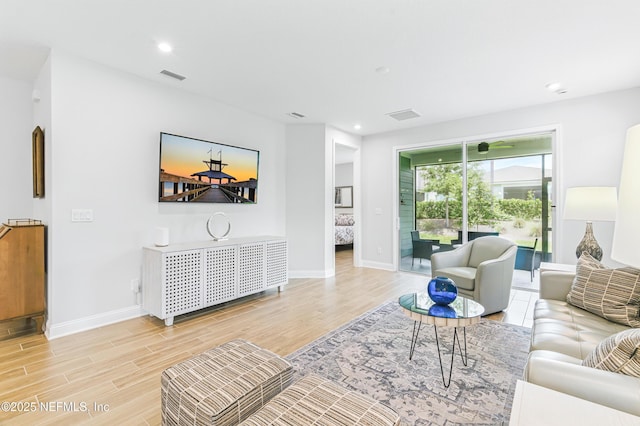 109 Fly Line Dr, Saint Johns, FL 32259 - living area featuring baseboards, light wood-style flooring, and recessed lighting