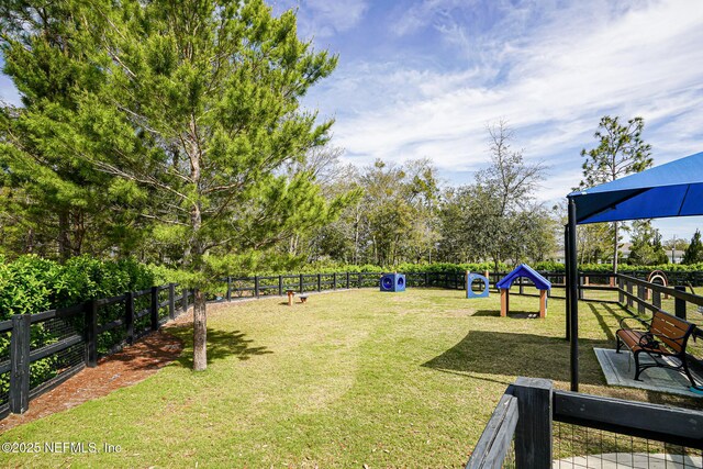 109 Fly Line Dr, Saint Johns, FL 32259 - view of yard with a dog friendly area and view of wooded area