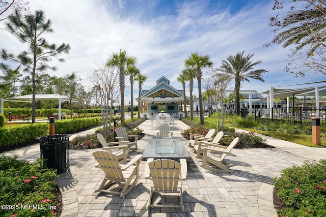 109 Fly Line Dr, Saint Johns, FL 32259 - view of patio with an outdoor fire pit