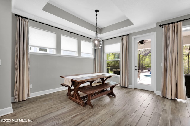91 Rockhurst Trl, Jacksonville, FL 32081 - dining room with light wood-style floors, baseboards, and plenty of natural light