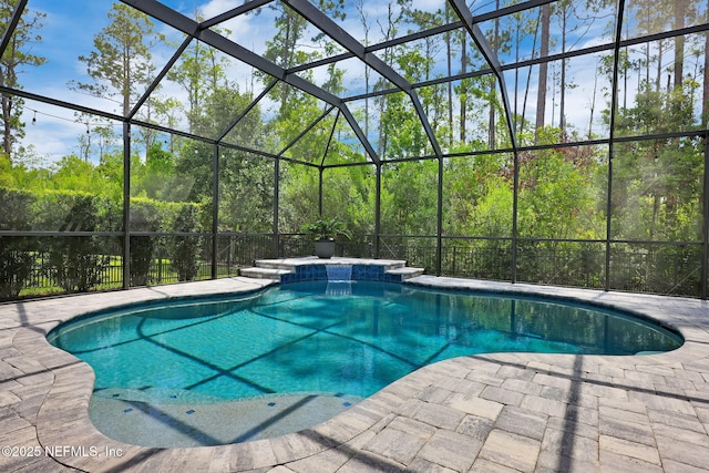91 Rockhurst Trl, Jacksonville, FL 32081 - outdoor pool with a lanai