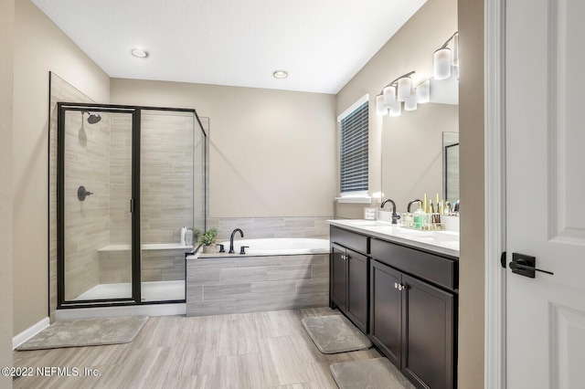54 Pepperpike Way, Saint Augustine, FL 32092 - full bath featuring a bath, double vanity, and a stall shower