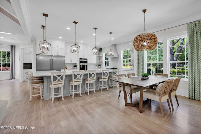 2790 Joe Ashton Rd, Saint Augustine, FL 32092 - dining area with light wood finished floors and recessed lighting