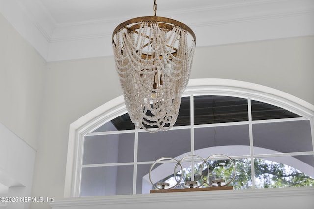 2790 Joe Ashton Rd, Saint Augustine, FL 32092 - detailed view of a chandelier and crown molding