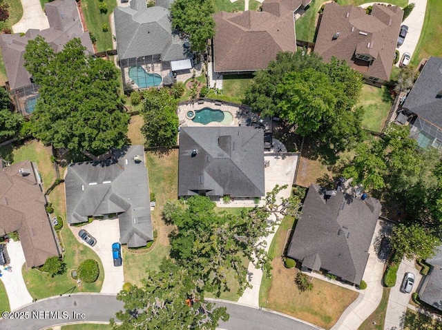 2918 Grande Oaks Way, Fleming Island, FL 32003 - aerial overview of property's location featuring nearby suburban area and a pool area