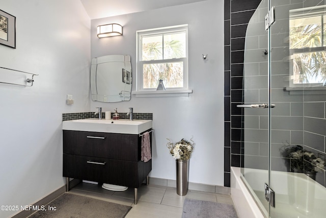 171 Twine St, Saint Augustine, FL 32084 - full bathroom featuring vanity, tile patterned flooring, and  shower combination