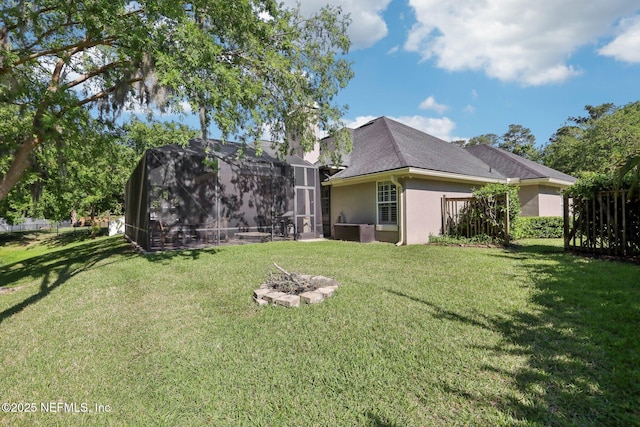 232 Shell Bluff Ct, Ponte Vedra Beach, FL 32082 - view of grassy yard featuring a lanai