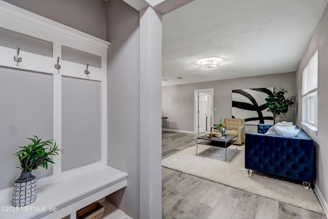 5916 Redberry Ln, Jacksonville, FL 32211 - mudroom with wood finished floors and a textured ceiling