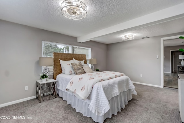 5916 Redberry Ln, Jacksonville, FL 32211 - bedroom with a textured ceiling, carpet floors, and beam ceiling